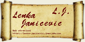 Lenka Janićević vizit kartica